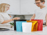 100 Pack Resealable Stand Up Bags,7.9" x 11.8" Smell Proof Pouch Sealable Foil Pouch Bags for V1258-DP02-F-782