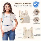 Dog Front Carrier Backpack, Adjustable Pet Dog Carrier Backpack Ventilated Mesh Dog Travel Backpack V1192-AZ-W-1061