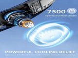 Rechargeable Neck Fan, Personal Fan with LED Display, 3 Speeds with 3600mAh Battery Powered, V1370-AZ4-07254