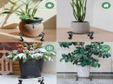 2 Pack Round Metal Plant Stands for Flower Pots, Heavy-Duty Rustproof Iron Indoor and Outdoor V1189-LC-AMZ-00305