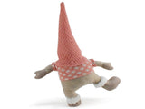 Pink Hat One-Legged Standing Christmas Gnome - Santa & Rudolph Plush Faceless Dwarf Figurine V888-ELOSUNG33263
