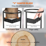 Firewood Kindling Splitter, 9''x17'' XL Wood Splitter, Unique V-Shaped Finger-Safety Blade, Manual V952-YXSDPC179INCHMTDAV0