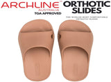 Archline Rebound Orthotic Slides Flip Flop Thongs Slip On Arch Support - Putty - Euro 38 V563-AHS00103-38