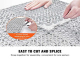 Modular Interlocking Cushion, 12 Pack 30 x 30 cm Splicing Mats, Soft PVC Interlocking V952-HZXSJDD1212YBKA1IV0