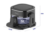 5L 2in1 Air Fryer and Grill, 1400W, Digital Touch Control, Clear Glass Cooking Basket V196-GAF505