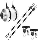 16pcs Heavy Duty Adjustable Lifting Pulley Ratchets Rope Clip Hanger Lanyard Strap with Aluminium V1259-DP01-A-3768