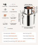 Moonshine Still 5 Gal Water Alcohol Distiller Brewing Kit Stainless Steel V952-DLNTZLQYS5JLJKUQUV3