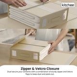 10x Kitchee Foldable Bed Sheet Storage Box Linen & Closet Organiser Beige V238-SUPDZ-41188861771856