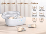 Rechargeable Behind-the-Ear Hearing Aids with Charging Case Compact Sound Amplifier for Adults & V1107-CS-BCFS605