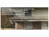 5 Inch Aluminum Gutter Hangers with Assembled Screw - Hidden Brackets for Rain Gutter Support, 50 V1370-AZ4-10473