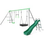 Lifespan Kids Lynx 4 Station Swing Set with Slippery Slide V420-PELYNX-SLIDE