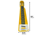 Karrera 29in 6-String Lap Steel Hawaiian Guitar - Metallic Gold ELE-LAP-6S-OR