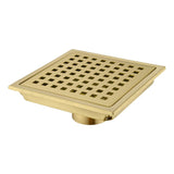 4-inch SUS304 Stainless Steel Square Shower Floor Drain with Tile Insert Grate Removable V1369-AZ3-W-06396