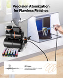 VEVOR Airbrush Kit Air Brush Kit 1/6 HP Air Compressor Airbrush Tip Hose Tank V952-JCBTZ2G1AGYQM4FMN001V3