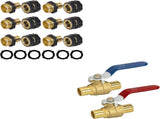 Garden Hose Quick Connector Shut Off Ball Valve V1258-DP02-C-202