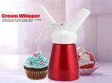 250mL Portable Red Aluminum Whipped Dessert Cream Butter Dispenser Whipper Foam Maker V1294-YM0722-JYA03290