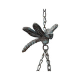 Hanging Birdfeeder w Dragonfly & Petal Bell 86cm V637-06979BRD