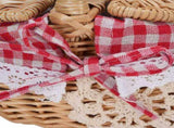 Wicker Picnic Basket with Removable Liner Empty Picnic Hamper Basket with Lid and Handle for Easter V1294-YM0901-3111250051111