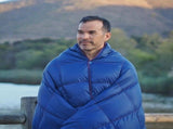 Down Camping Blanket Camping Hiking Puffy down Blanket Packable Lightweight Blue V201-W13050224