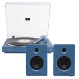 Victrola Automatic Turntable Victrola Tempo Bookshelf Speakers Bundle - Blue V398-VPT-800-BLU-BUN