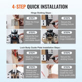 Door Hinge Jig, Aluminum Alloy Woodworking Opener, Slotting Locator, Flexible Wooden Door Hinge V952-JLDWKKQTSJLKNLYWYV0