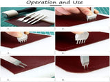 Leather Stitching, White Steel Prong DIY Craft Handwork Tools, Hole Chisel,Graving Stitch V1370-AZ4-03827