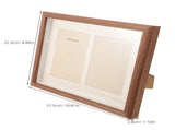 Medal Display Case Shadow Box Frame with Photo Frame - Medal Storage Box for Collectibles and Awards V1366-AZ2-W-13541