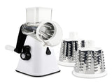 Manual Rotary Cheese Grater with Handle, 3 in 1 Multifunctional Shredder Replaceable Drum Blades, V1366-AZ2-W-04224