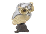 Owl Figurine Statue Resin Owl Sculpture Standing On Stump for Home Porch Patio Lawn Yard Decoration V1294-YM0901-3115240062911