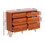 Artiss 6 Chest of Drawers Storage Cabinet Walnut FURNI-Q-CDR-02-WD-AB