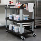 SOGA 2X 3 Tier 83.5x43x95cm Food Trolley Food Waste Cart Food Utility Mechanic Kitchen Small FOODCARTRUBBISHSX2