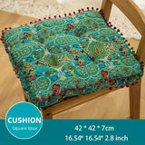 Bohemian Thick Cushion Ethnic print with ruffled center, 100% polyester soft and resilient, V1232-YXDD-001
