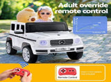 Kids Ride On Car Licensed G500 Electric Toys Horn Remote 12V White RCAR-G500-LS-WH