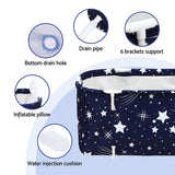 Weisshorn Foldable Bathtub PVC SPA Bucket Inflatable Cushion 114x62cm Star Navy FB-PVC-B-120-NA