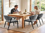 Artiss Dining Chairs Set of 4 Linen Fabric Soft Upholstered Chairs Grey DINC-KJ-7016-GYX4