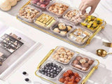 1-Piece 8-Compartment Snack Tray, BPA-Free Plastic Food-Grade Snack Organizer, Perfect for Nuts, V1106-GGSND001