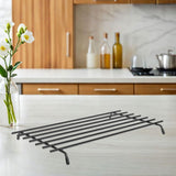 Metal Heat Resistant Trivet for Kitchen Countertop Hot Pan Protection Black V1366-AZ2-W-16087