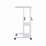 Artiss Laptop Desk Height Adjustable Mobile Workstation Computer Desks 60CM White LA-DESK-C-60-2T-WHWH