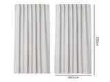 Marlow 100% Blackout Curtain 2-Panel Thermal Linen Look Curtain Draperies Window CD1023-NW-180X230-AU
