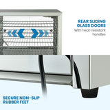 EUROCHEF Electric Food Warmer Display, 1000W, 4-Tier Stainless Steel V219-FODWMREUCAP1S