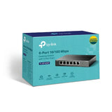 TP-Link TL-SF1006P 6-Port 10/100Mbps Desktop Switch with 4-Port PoE, To 67W For all PoE Ports, V1202-V2-NWTL-SF1006P