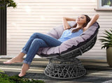 Gardeon Outdoor Chairs Outdoor Furniture Papasan Chair Wicker Patio Garden Grey ODF-PAPASAN-CH-GE