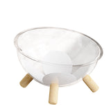 Luxury Transparent Cat Bed with Wooden Legs - Stylish Pet Nest V888-ELOSUNG18309