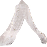 Bed Mosquito Net with Lights, Bed with Luminous Stars for Adults, Round Lace Dome Bed V1370-AZ4-19421