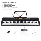 Karrera 61-Key Electronic Keyboard with LCD Display and Touch Response in Black CHJ-291 EKB-CHJ-291-BK