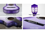 Alpha 34 Inch Classical Guitar Wooden Body Nylon String Beginner Kids Gift Purple GUITAR-D-34-PURPLE