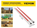 Pair Hay Spear 49" Bale Spear 3000 lbs Capacity, Bale Spike Quick Attach Square Hay Bale Spears 1 V952-CM45X1250-30002PCV0