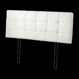 PU Leather Queen Bed Deluxe Headboard Bedhead - White V63-768265