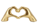 Heart Hands Sculpture Resin Aesthetic Gesture Decoration Modern Heart Sign Statue Art Figurine for V1294-YM0901-3115250004911