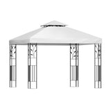 Instahut Gazebo 3x3m Marquee Outdoor Wedding Party Event Tent Home Iron Art Shade White GAZEBO-IR-LE-HF-3X3-WH-AB